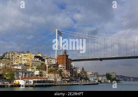 Pont Fatih Sultan Mehmet, Istanbul, Turquie. Banque D'Images