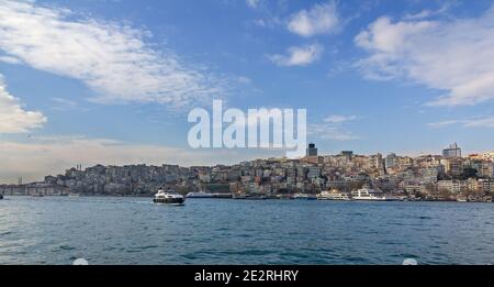 Vue sur le quartier de Beyoglu, Istanbul, Turquie. Banque D'Images