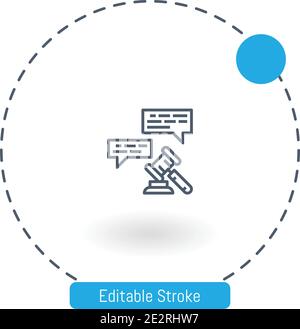 icône de vecteur de counseling icônes de contour modifiables pour le web et mobile Illustration de Vecteur