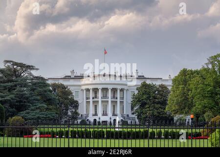 La Maison Blanche à Washington DC au beau coucher du soleil, Washington DC, Etats-Unis Banque D'Images