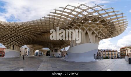 Séville, Espagne - 10 janvier 2021 : vue sur le parasol Metropol à Séville Banque D'Images