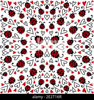 Motif avec coeurs pour la Saint-Valentin. Motif vectoriel sans couture Illustration de Vecteur