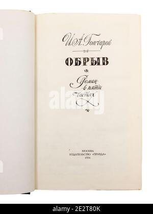 Le « précipice » d'Ivan Goncharov, publié pour la première fois en 1984 en URSS. Banque D'Images