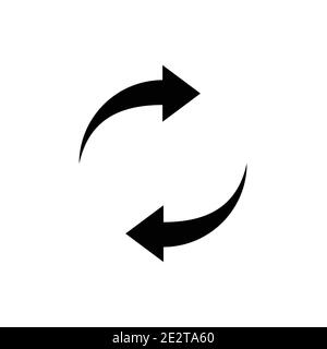 Faire tourner l'icône de vecteur de flèche. Recharger le symbole rond Illustration de Vecteur