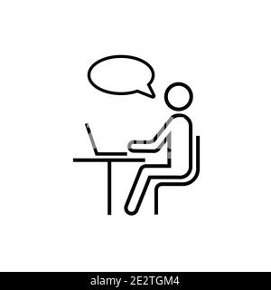 Icône de vecteur d'entraînement en ligne. Logo du webinaire Illustration de Vecteur