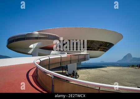 Musée d'Art Contemporain de Niterói, Rio de Janeiro, Brésil Banque D'Images