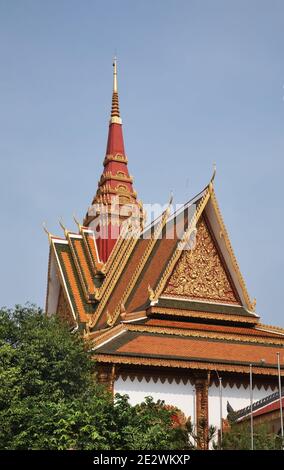 Wat Preah Prom Rath à Siem Reap (Siem Reap). Cambodge Banque D'Images