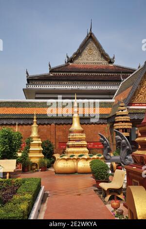 Wat Preah Prom Rath à Siem Reap (Siem Reap). Cambodge Banque D'Images