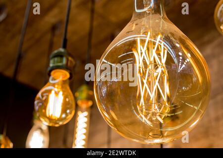 Belle lampe lumière luxe rétro lumineux décor Banque D'Images