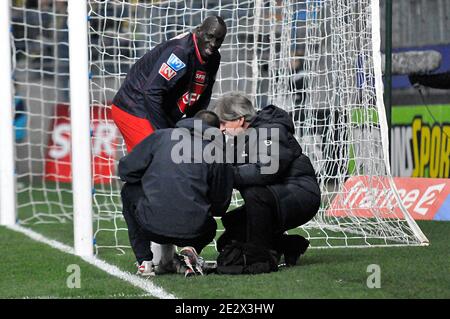 Mamadou Sakho du PSG lors du match de football de la Ligue française 1, PSG vs Quevilly à Caen, France, le 14 avril 2010. Paris a gagné 1-0. Photo de Thierry Plessis/ABACAPRESS.COM Banque D'Images