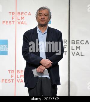 Robert de Niro, co-fondateur du Tribeca film Festival, participe à la conférence de presse d'ouverture du Tribeca film Festival 2010 au Tribeca Performing Arts Centre de New York City, Etats-Unis, le 20 avril 2010. Photo de S.Vlasic/ABACAPRESS.COM (photo : Robert de Niro) Banque D'Images