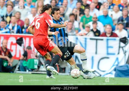 Diego Miito, Inter Milan, lors du match de football final de la Ligue des champions, Inter Milan contre Bayern Munich à Madrid, Espagne, le 22 mai 2010. Inter Milan a gagné 2-0. Photo d'Henri Szwarc-Cameleon-ABACAPRESS.COM Banque D'Images