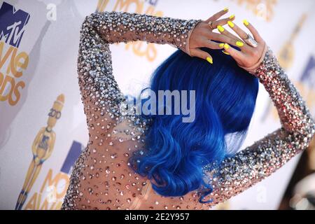 Katy Perry participe aux MTV Movie Awards 2010 qui se sont déroulés au Gibson Amphitheater Universal Studios le 6 juin 2010 à Los Angeles, en Californie. (Photo : Katy Perry). Photo de Lionel Hahn/ABACAPRESS.COM Banque D'Images