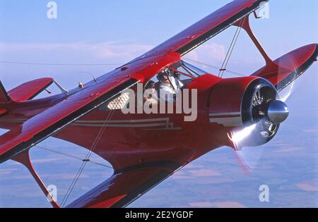 Beechcraft Airplane Company Model17 Stagerwing Airplane. Banque D'Images