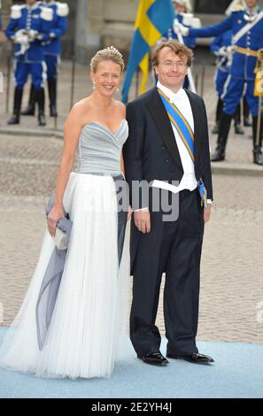 Le Prince Frison d'Orange-Nassau des pays-Bas et S.A.R. la princesse Mabel d'Orange-Nassau des pays-Bas arrivent à la cathédrale Storkyrkan pour le mariage de la princesse de la Couronne Victoria de Suède et de Daniel Westling à Stockholm, Suède, le 19 juin 2010. Photo de Mousse-Nebinger-Orban/ABACAPRESS.COM Banque D'Images