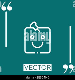 Icône de vecteur de notes adhésives icône linéaire. Ligne de contour modifiable Illustration de Vecteur