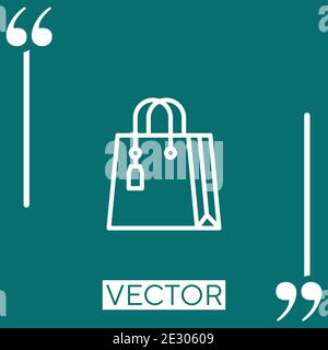 Icône de vecteur de sac d'achats icône linéaire. Ligne avec contour modifiable Illustration de Vecteur
