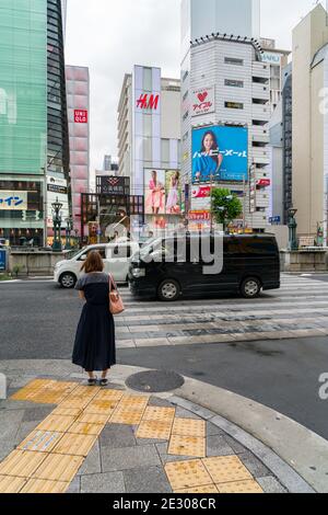 2 juillet 2018, Osaka - Japon : un coin de la rue commerçante Shinsaibashi Suji Banque D'Images