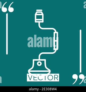 Icône de vecteur de pièce de meuleuse icône linéaire. Ligne de contour modifiable Illustration de Vecteur
