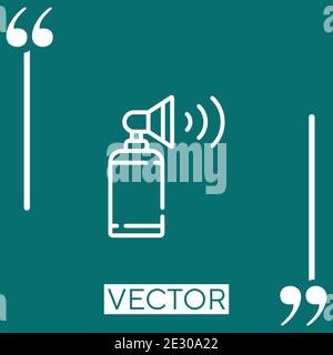 Icône de vecteur d'avertisseur sonore pneumatique icône linéaire. Ligne de contour modifiable Illustration de Vecteur