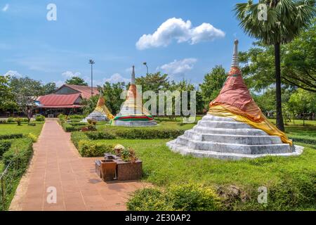 Trois pagodas Pass, frontière entre la Thaïlande et le Myanmar à Sangkhlaburi Banque D'Images