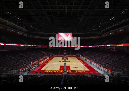 Vue générale du tribunal de Galen Centre devant un NCAA jeu de basket-ball féminin entre les chevaux de Troie de la Californie du Sud et L'État de Washington Banque D'Images