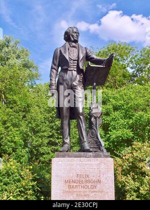 Sculpture de Felix Mendelssohn Bartholdy à Düsseldorf Banque D'Images