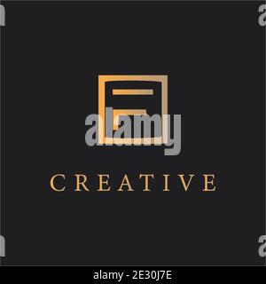 Motif vectoriel du logo F de la lettre initiale Illustration de Vecteur