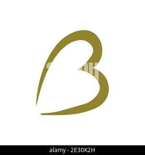 Vecteur d'icône de logo B de la lettre initiale Illustration de Vecteur