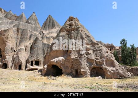 Ruines de la vieille église à Selime, Aksaray, Turquie Banque D'Images