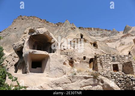 Ruines de la vieille église à Selime, Aksaray, Turquie Banque D'Images