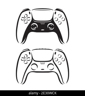 Symbole de la manette de jeu. Vecteur du logo de la manette de jeu vidéo Illustration de Vecteur