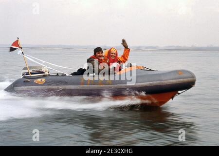 Les Princes Joan de Sealand sur la route du mariage Du Prince Michael Bates mai 1979 Banque D'Images