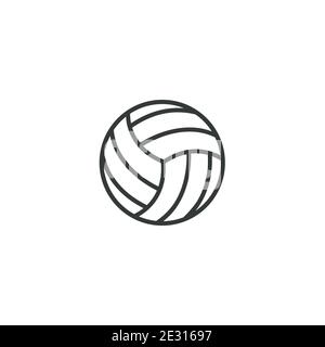 Icône de volley-ball, logo de volley-ball isolé sur fond blanc. Illustration vectorielle Illustration de Vecteur