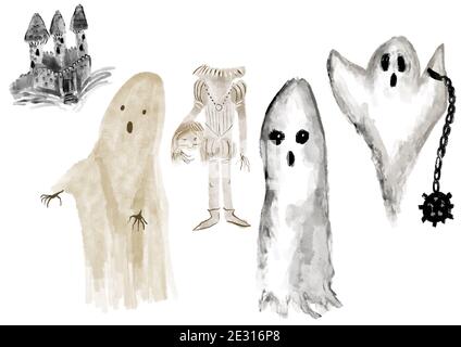 illustrations fantômes Banque D'Images