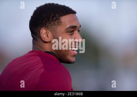 Jon Kpoku de Saracens avant le match de championnat de RFU au club sportif de Trailfinders, Ealing Picture par Daniel Murphy/Focus Images/Sipa USA 07432 188161 16/01/2021 Banque D'Images