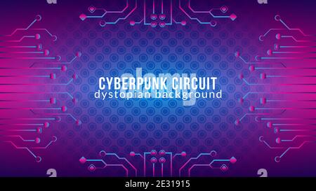 Circuit cyberpunk avec motif peau de reptiles. Illustration du vecteur de forme d'arbre électronique dystopique. Modèle de conception d'arrière-plan Sci-Fi abstrait. Illustration de Vecteur