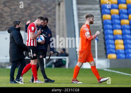 Wimbledon, Royaume-Uni. 16 janvier 2021. Charlie Wyke de Sunderland lors de la Sky Bet League 1, match à huis clos entre AFC Wimbledon et Sunderland à Plough Lane, Wimbledon, Angleterre, le 16 janvier 2021. Photo de Carlton Myrie/Prime Media Images. Crédit : Prime Media Images/Alamy Live News Banque D'Images