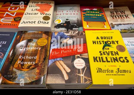 Barnes & Noble Booksellers Book Display, NYC, USA Banque D'Images