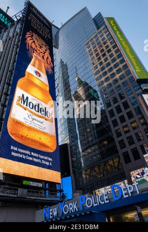 Electronic Advertising Billboards in Times Square, NYC, USA Stock Photo