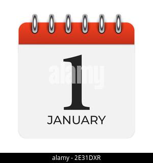 1 icône Calendrier de janvier. Illustration Banque D'Images