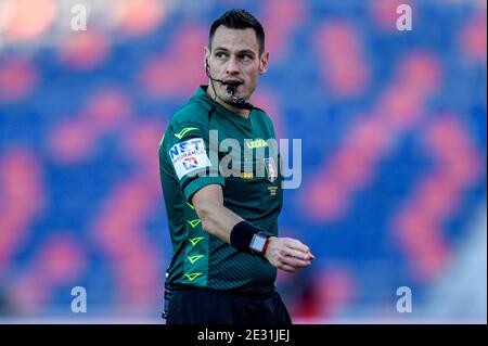 Bologne, Italie. 16 janvier 2021. Bologna, Italie, Stade Dall'Ara, 16 janvier 2021, Mariani (Referee Match) pendant le FC de Bologne vs Hellas Verona - football italien série A Match Credit: Alessio Marini/LPS/ZUMA Wire/Alamy Live News Banque D'Images