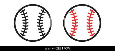 Icône du baseball. Logo. Illustration vectorielle isolée sur fond blanc. Illustration de Vecteur