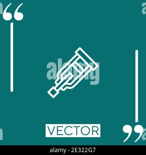Icône de vecteur Crutches icône linéaire. Ligne de contour modifiable Illustration de Vecteur