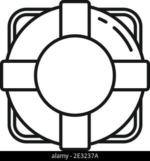 Icône Guard Lifebouy, style de contour Illustration de Vecteur