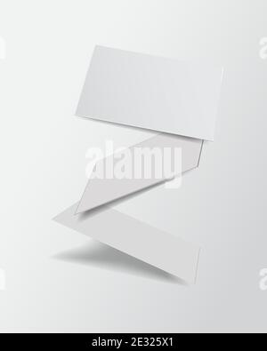 Créer des cartes de visite. Espaces vides. Modèle de documents de marquage tombant. Illustration vectorielle isolée en arrière-plan. Illustration de Vecteur