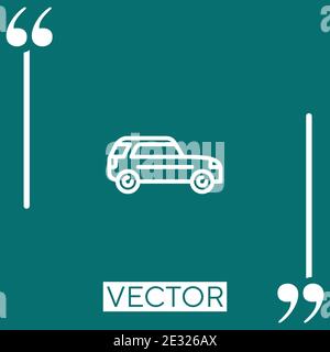 Icône vecteur voiture longue icône linéaire. Ligne de contour modifiable Illustration de Vecteur