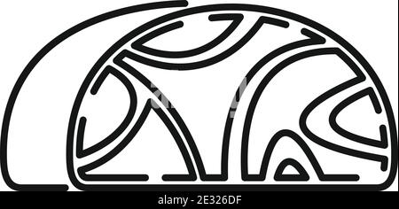 Icône de viande fraîche, style de contour Illustration de Vecteur