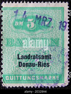 ISTANBUL, TURQUIE - 02 JANVIER 2021 : timbre de l'État allemand du Bayern Banque D'Images
