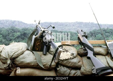 M249 FN MINIMI DM-ST-90-02821. Banque D'Images